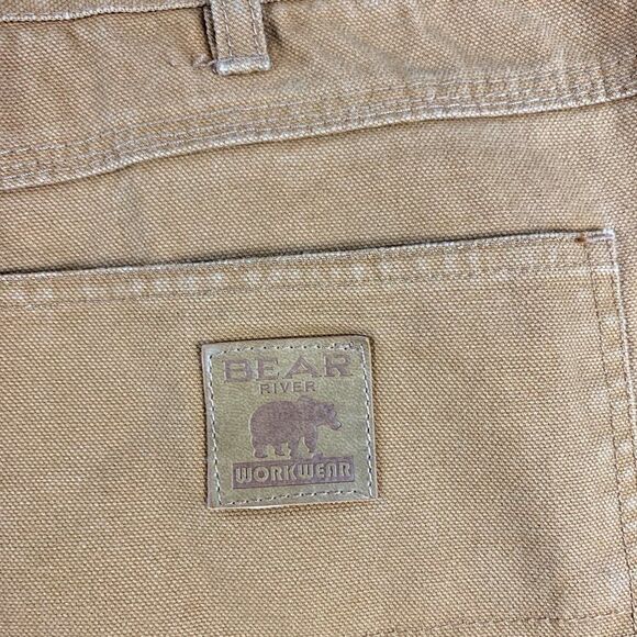 Bear River Carpenter Pants Mens 46 Brown Double Knee Workwear Outdoor Camp 44x30 - Picture 10 of 16